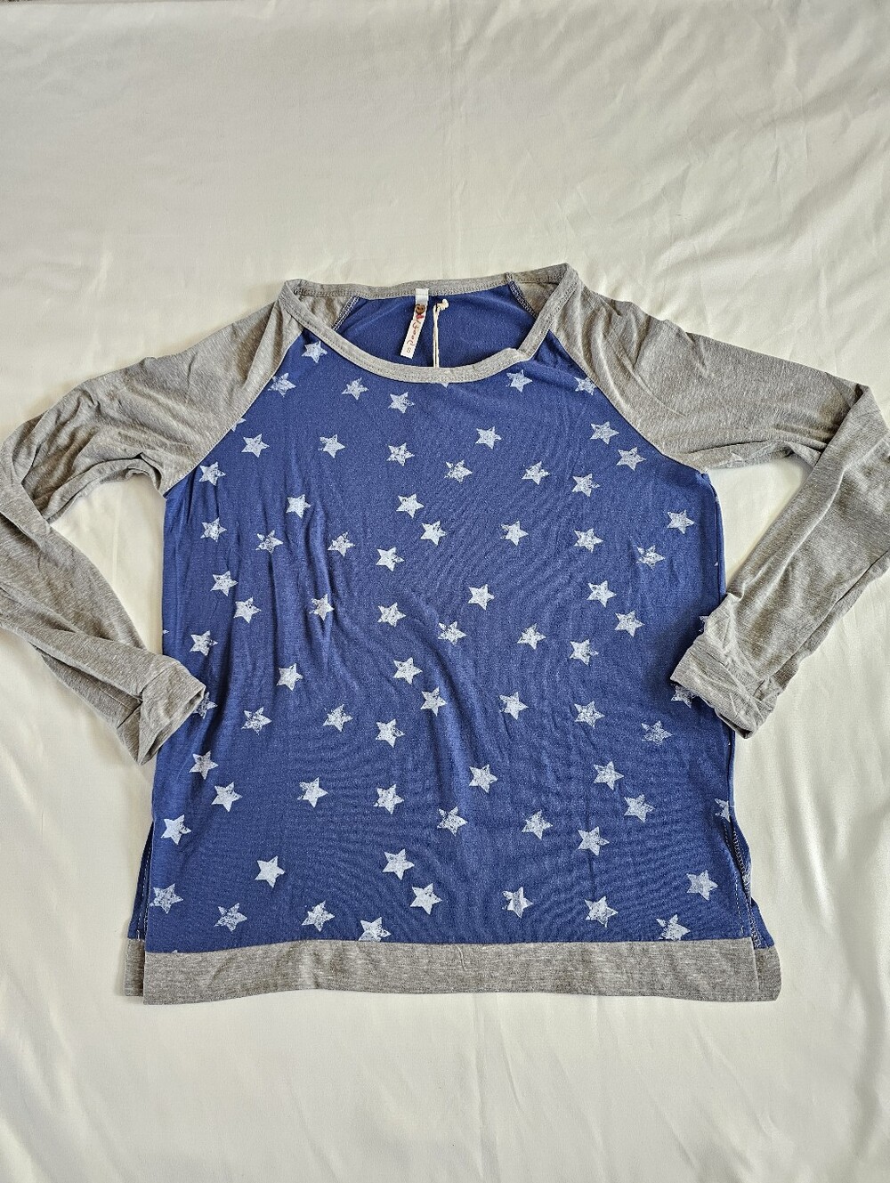 Celestial Raglan Baseball Tee Size S Americana 4th of July Loungewear Comfy